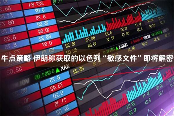 牛点策略 伊朗称获取的以色列“敏感文件”即将解密
